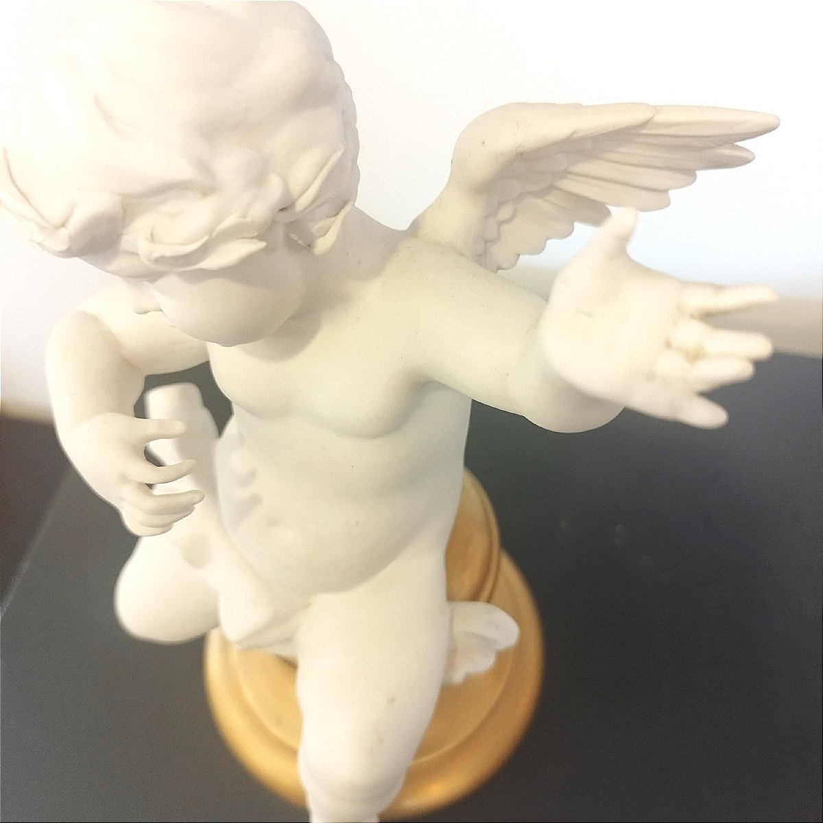 Paire de chérubins en biscuit, Capodimonte-photo-6