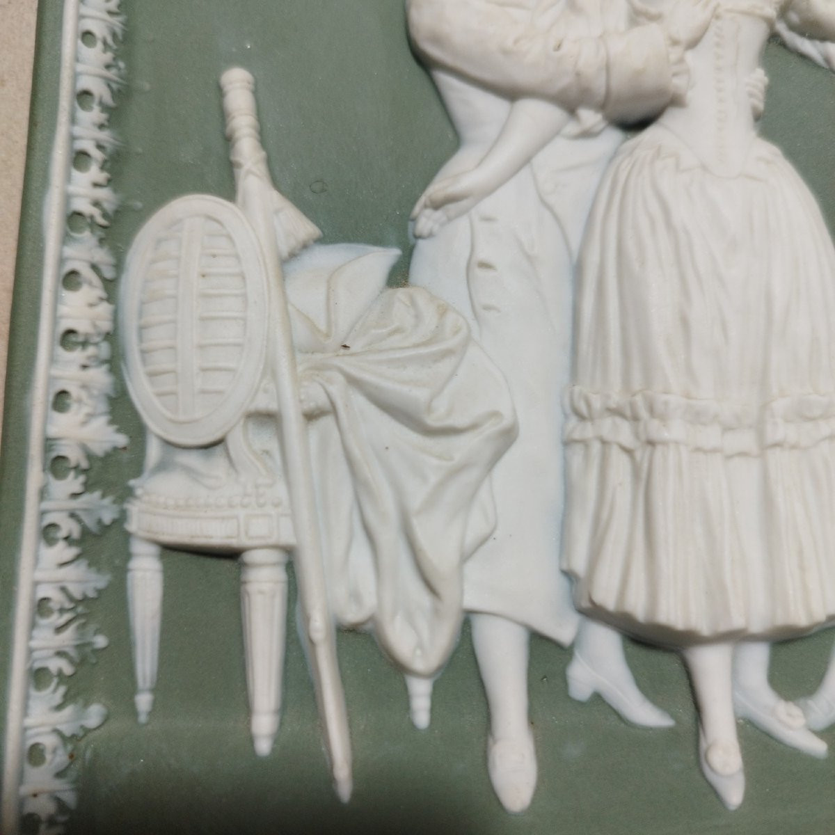 Pair Of Biscuit Porcelain Plates, In The Wedgwood Style-photo-7