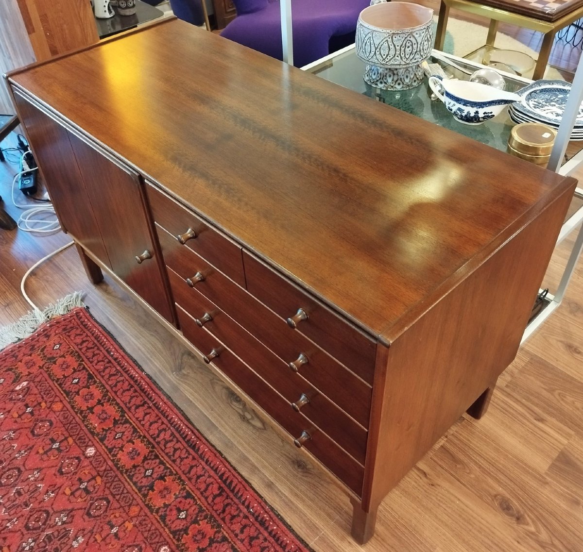 Small Solid Walnut Sideboard By Jacques Hauville For Roche Bobois-photo-4