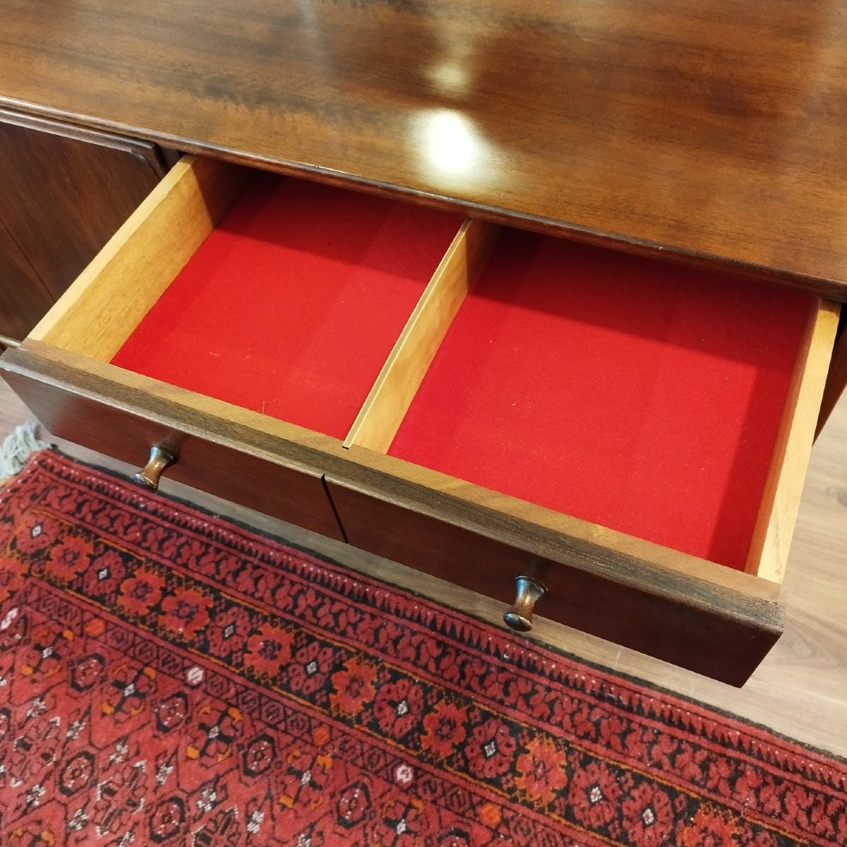 Small Solid Walnut Sideboard By Jacques Hauville For Roche Bobois-photo-4