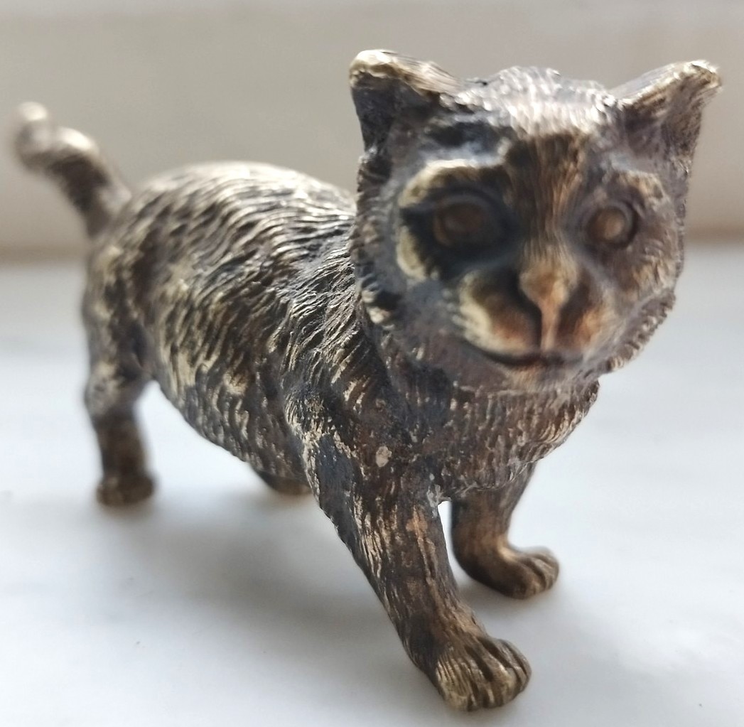 Chaton en Bronze de Vienne, Franz Bergman pour Geschützt-photo-3