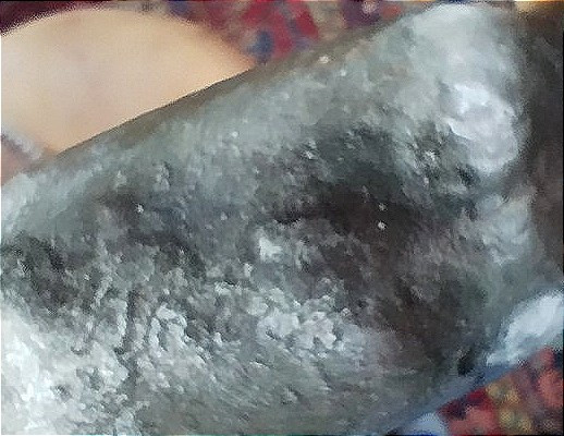 Standing Lead Nude Figure With Brown Patina On A Wooden Base-photo-7