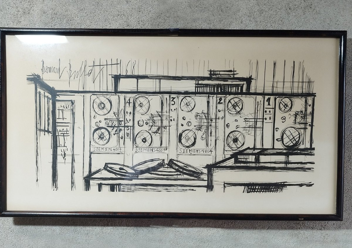 Paire de lithographies de Bernard Buffet sur Siemens, 1968-photo-2