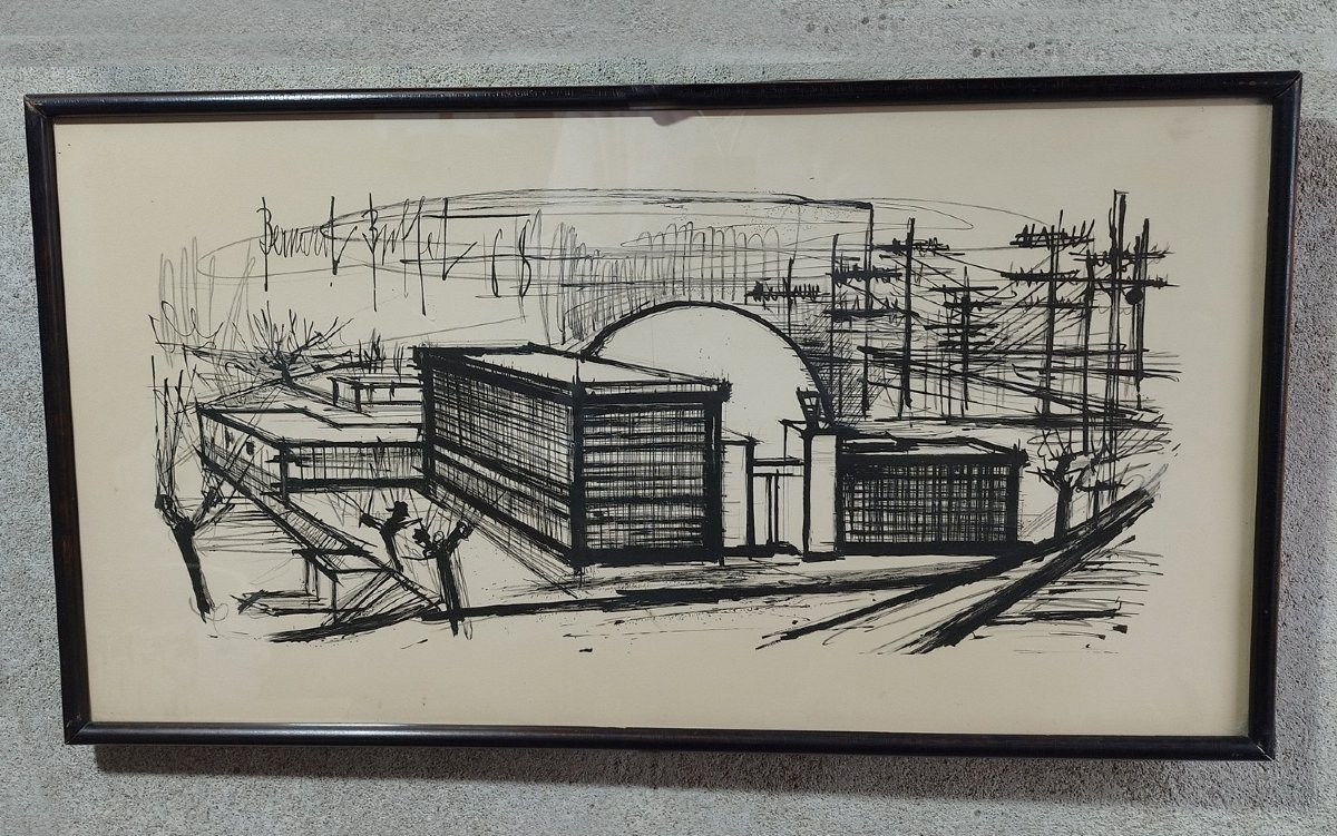 Paire de lithographies de Bernard Buffet sur Siemens, 1968-photo-3