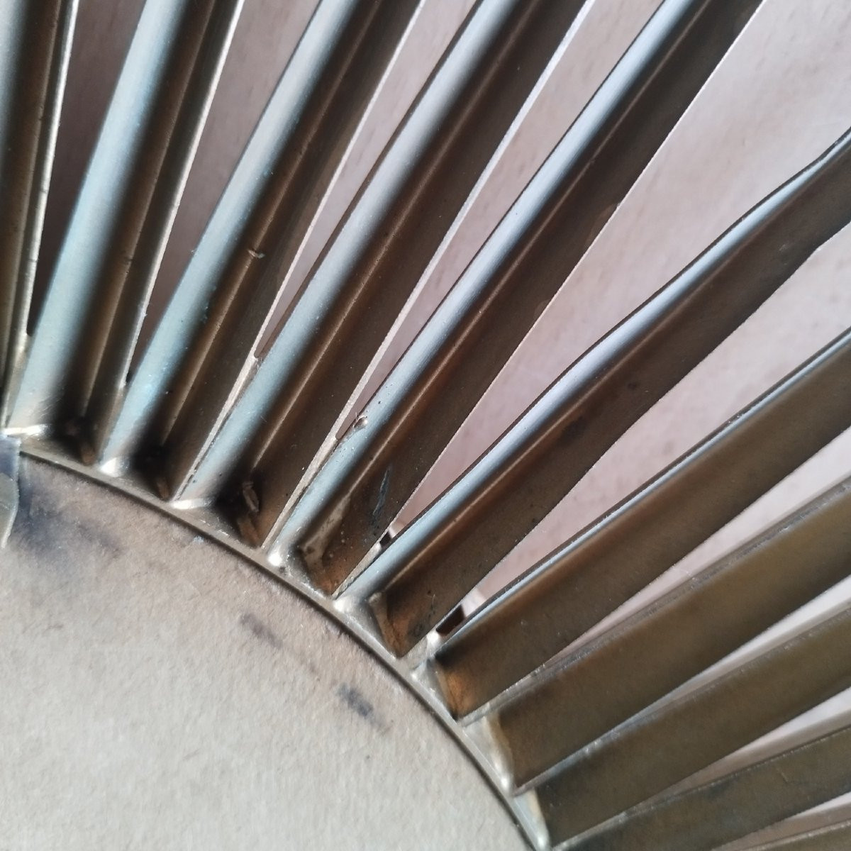 Gold-plated Metal Witch's Mirror, 1960s-photo-3