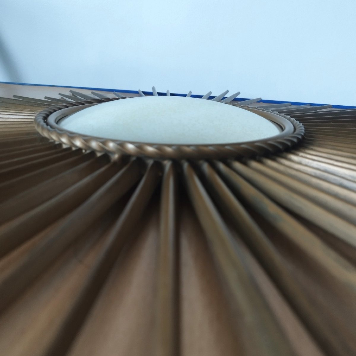 Gold-plated Metal Witch's Mirror, 1960s-photo-4