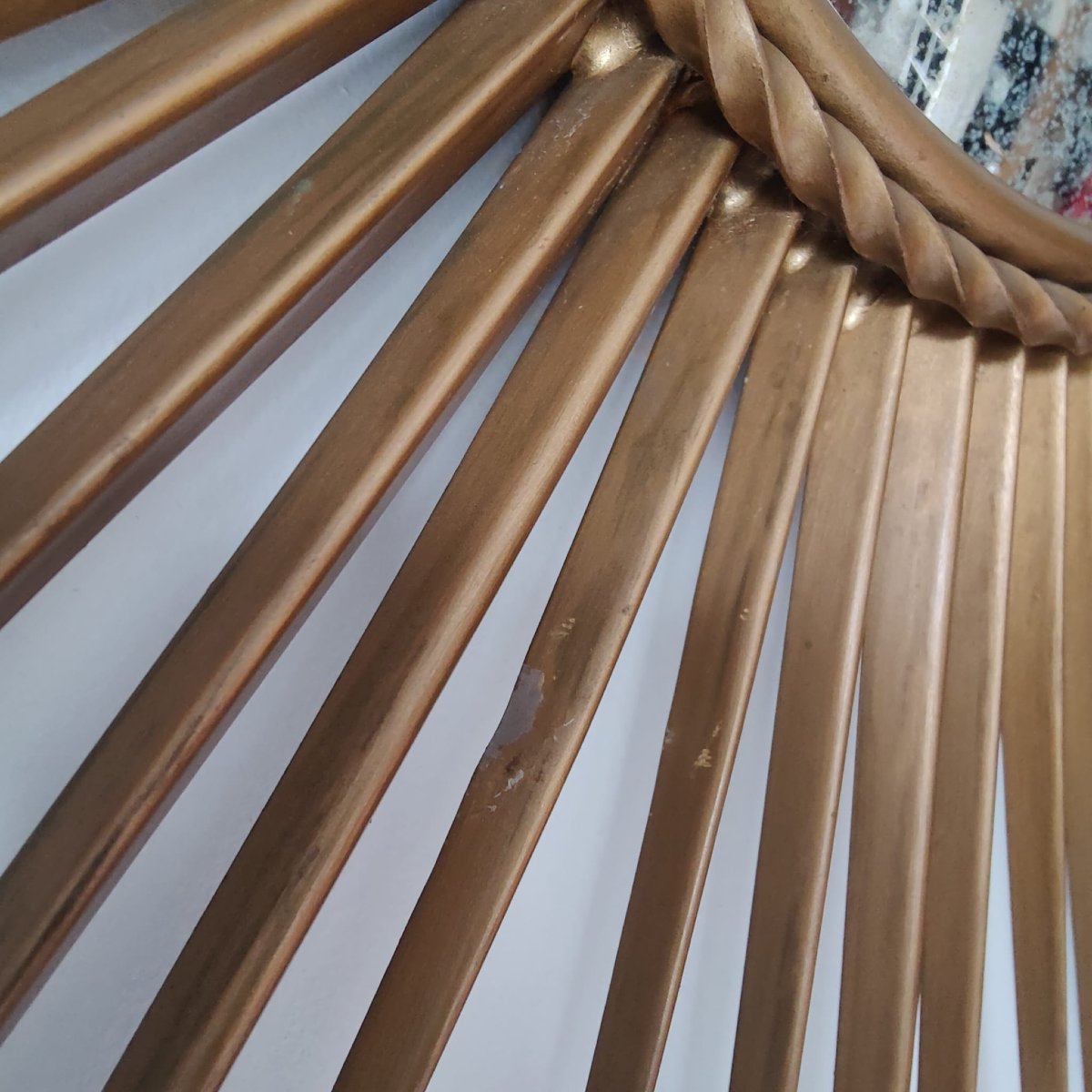 Gold-plated Metal Witch's Mirror, 1960s-photo-5