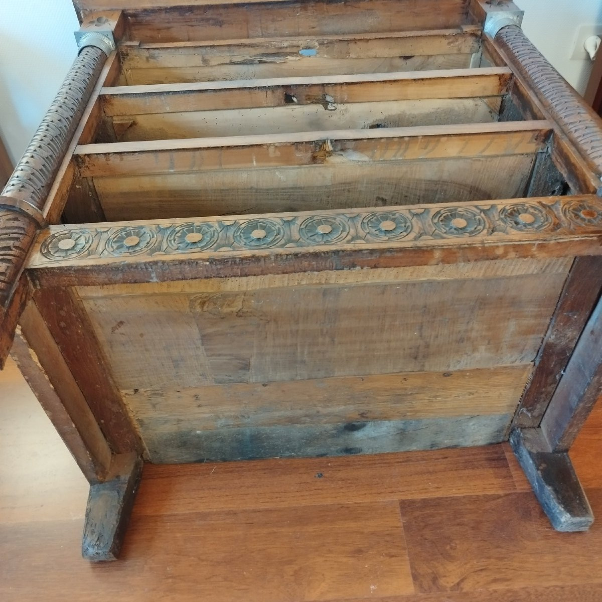 Commode art populaire sculptée, 19ème-photo-6