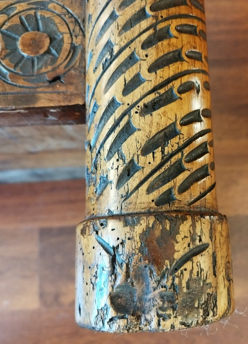 Commode art populaire sculptée, 19ème-photo-8