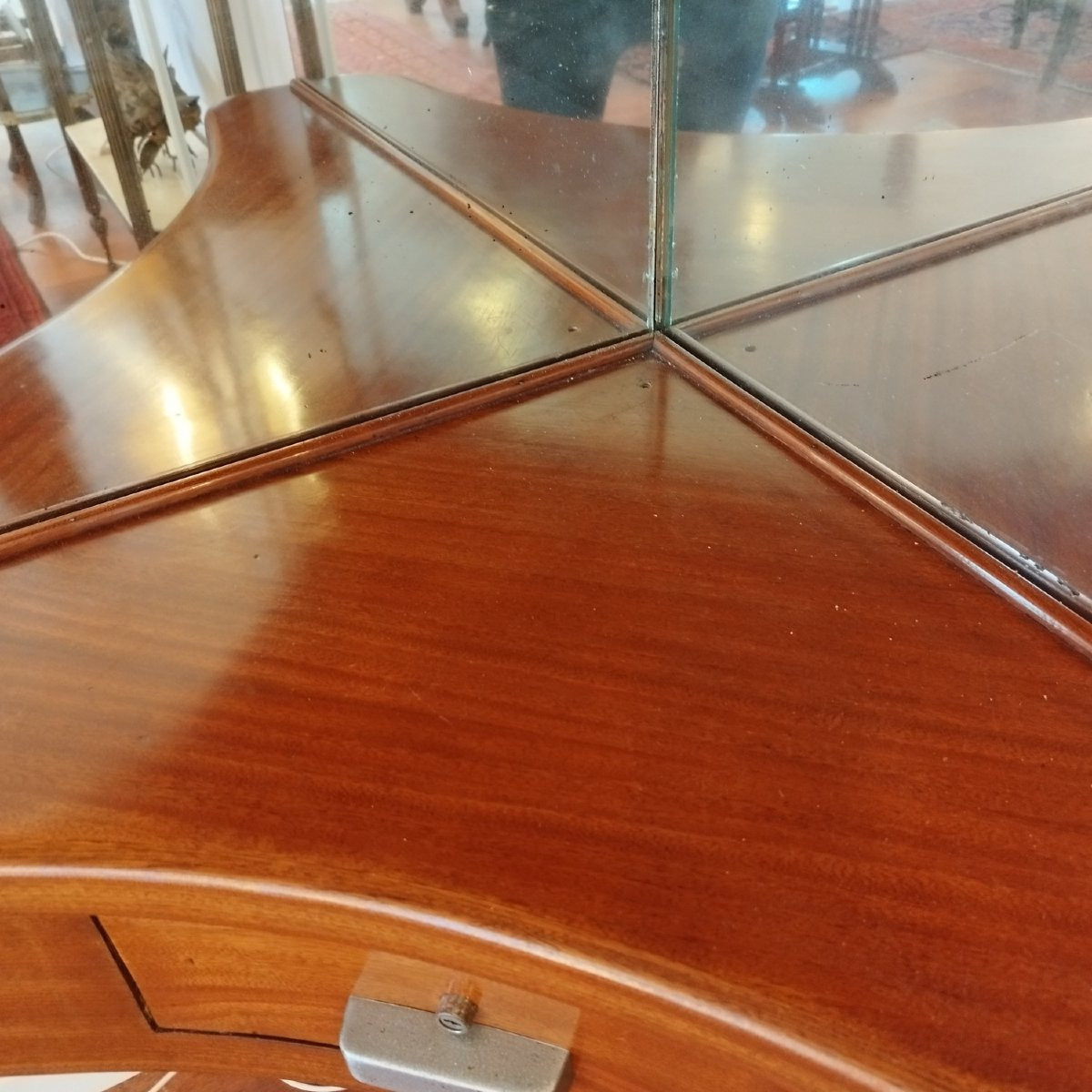 Corner Shelf In Mahogany And Mirror, 1960s-photo-2