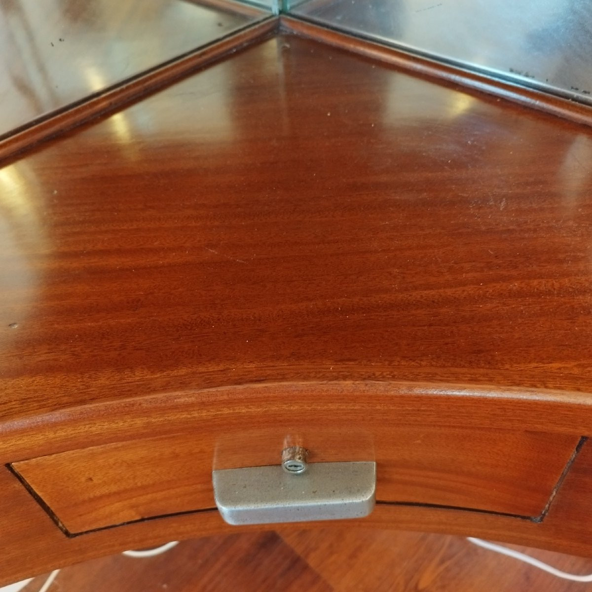 Corner Shelf In Mahogany And Mirror, 1960s-photo-5