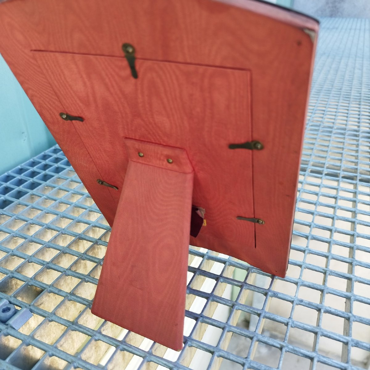 Miroir de table en bronze argenté, fin XIXème-photo-1