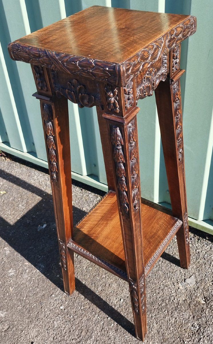 Sellette en noyer sculptée, style Renaissance-photo-2