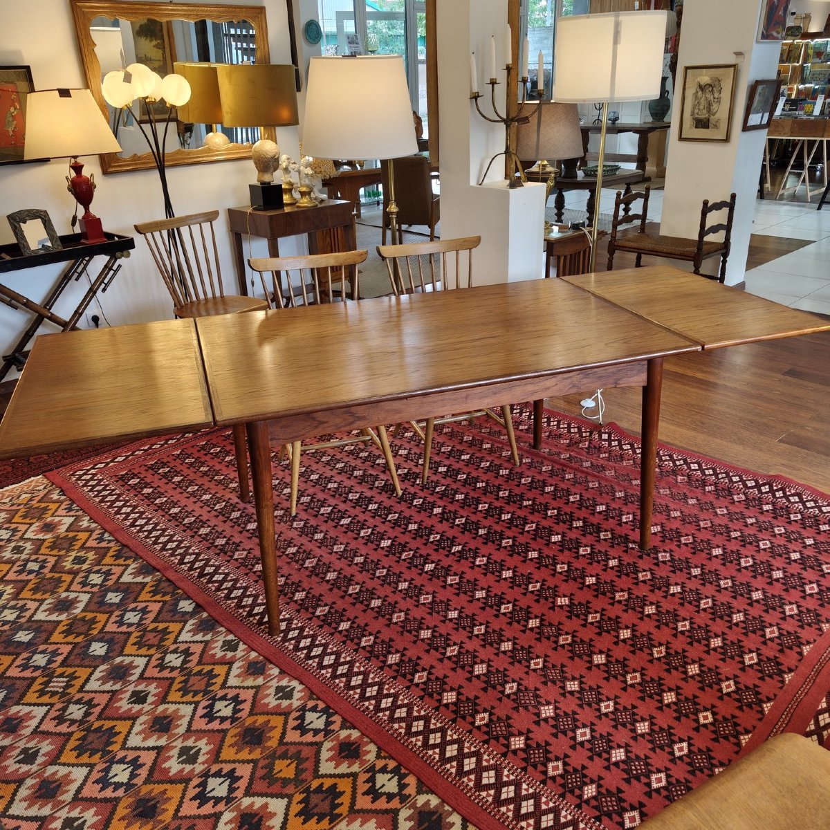 Extendable Table In Danish Teak, Stamped, 1960-photo-2