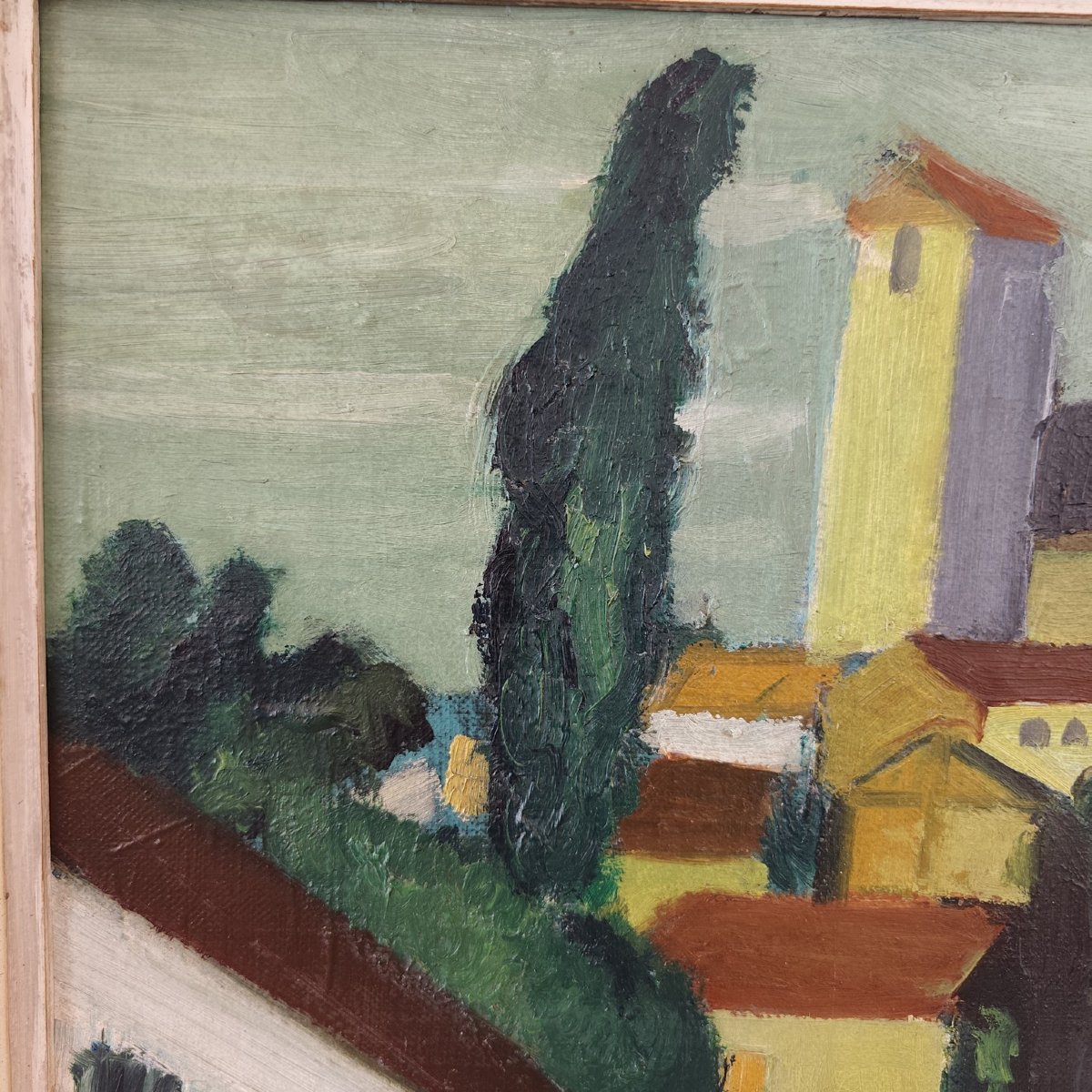 Huile sur toile encadrée, 1960-photo-3