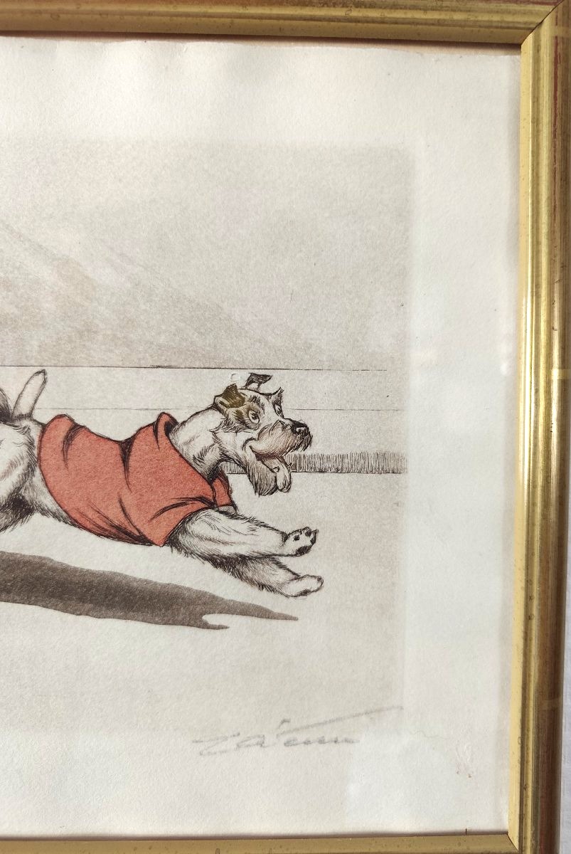 Art Deco Dog Engraving By Boris O'klein-photo-4