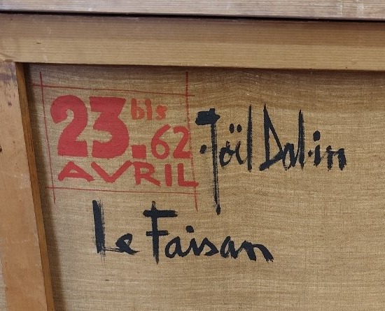 Le Faisan, huile sur toile de Joël Dabin-photo-3