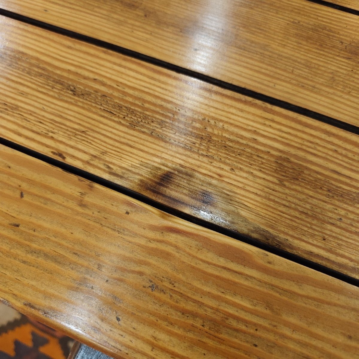 Table basse brutaliste en pin douglas-photo-4