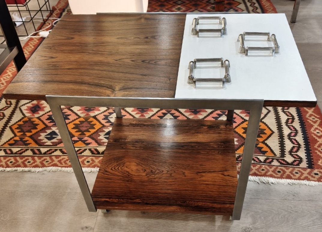 Small Side Table Made Of Rosewood And Formica