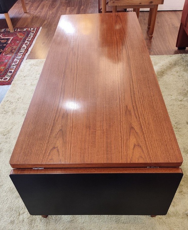 Table basse extensible en teck et formica, Danemark 1960-photo-4