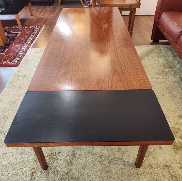 Table basse extensible en teck et formica, Danemark 1960-photo-1