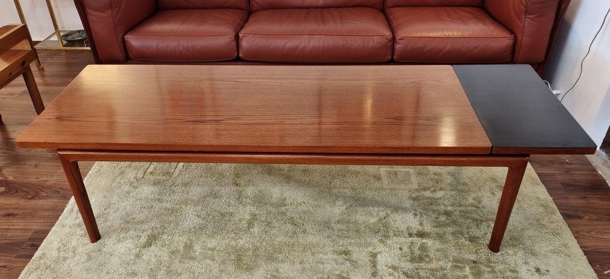 Table basse extensible en teck et formica, Danemark 1960