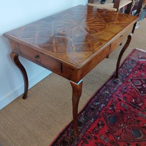 Louis XV Side Table With 2 Drawers