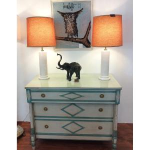 Painted Neoclassical Chest Of Drawers, Circa 1940 