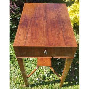 Walnut Side Table With One Drawer, Early 20th Century