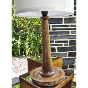 Lamp Base In Ceruse Oak