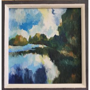 Bords de Loire, tableau de Marcel Hasquin