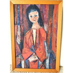Huile sur panneau double face de André Poirson, années 70