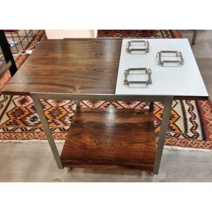Petite desserte en palissandre et formica