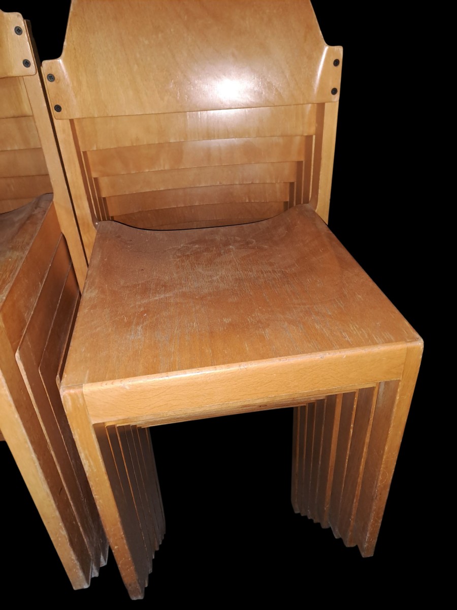 Gros Lot de 60 chaises scandinave schnaps mobel  1960 