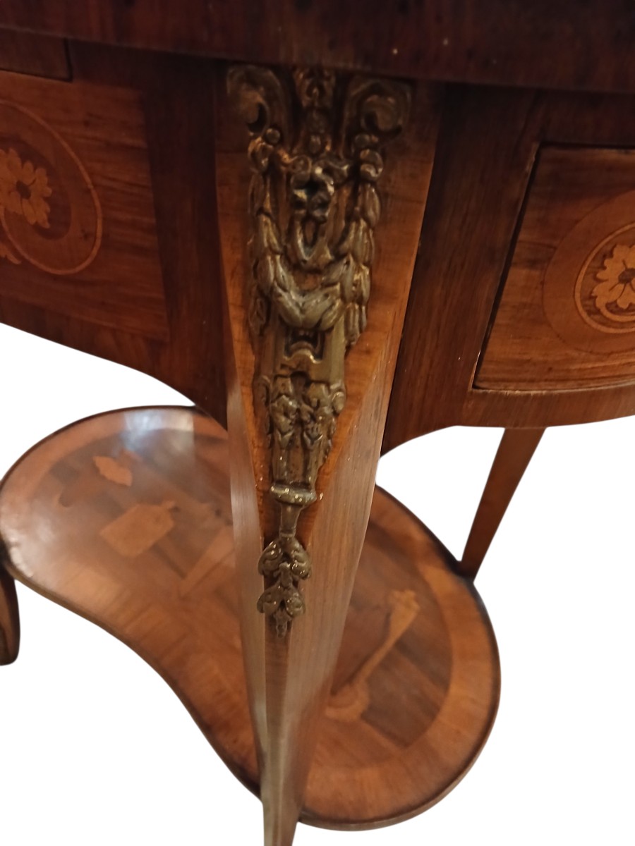 Guéridon (travailleuse)  style Louis XV estampillée-photo-4