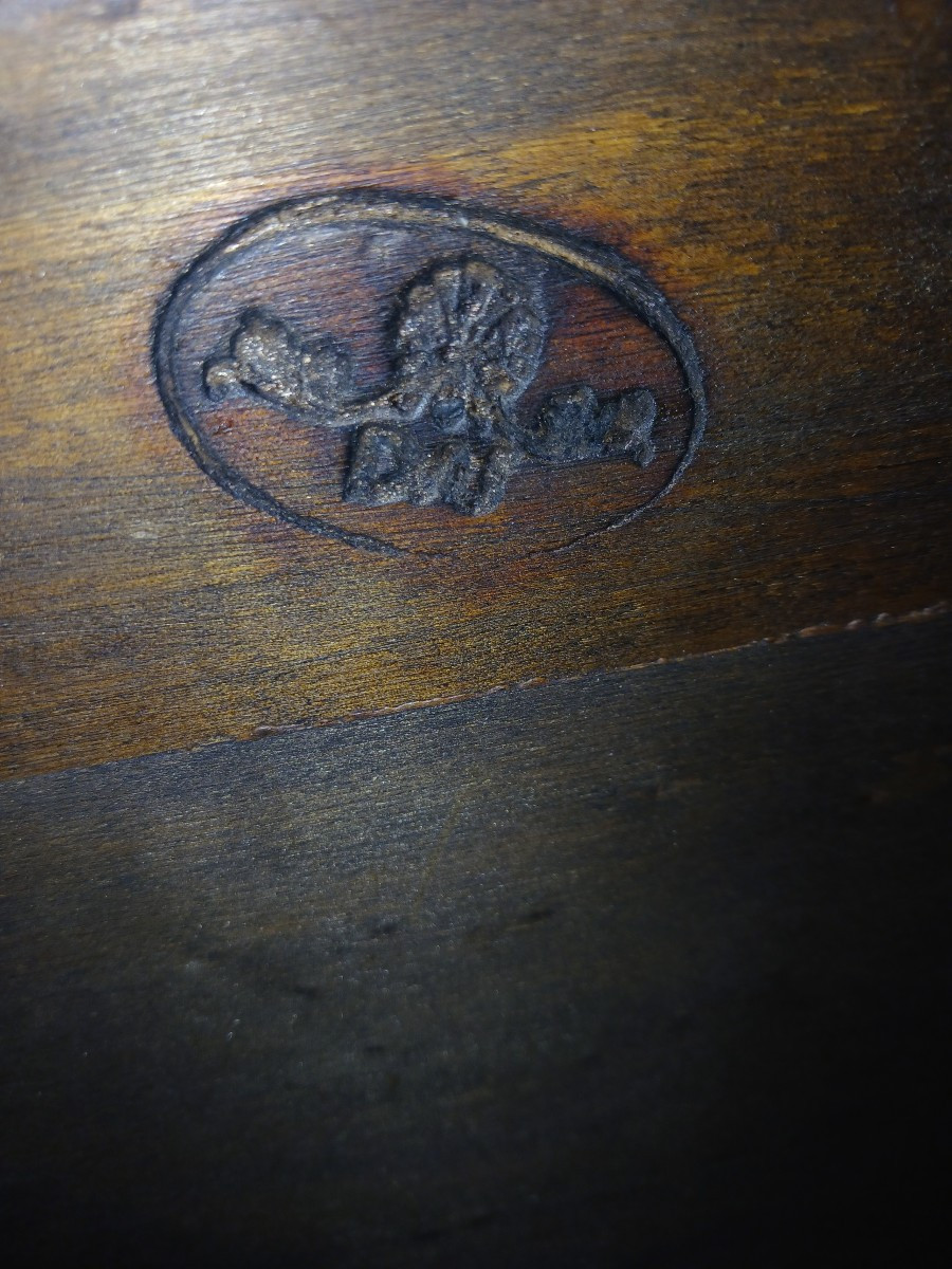 Guéridon (travailleuse)  style Louis XV estampillée-photo-4