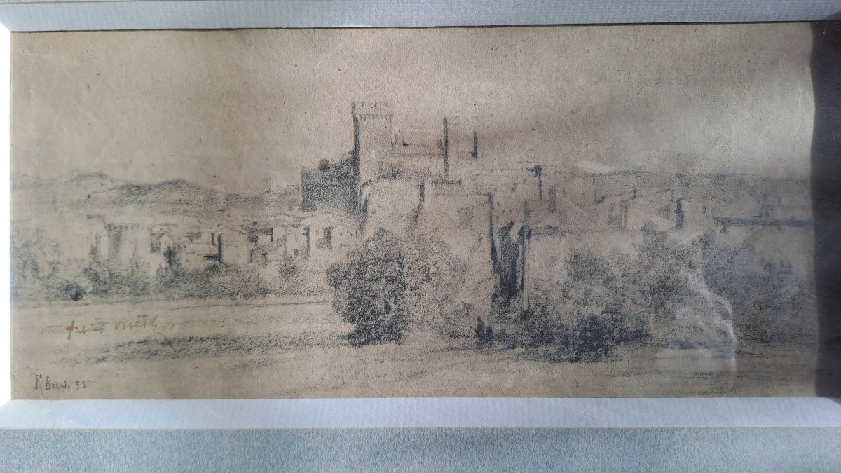 Orientalist Pencil Drawing By The Artist Fabius Brest-photo-3