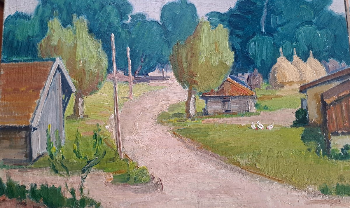 Tableau signé Maurice Journaux.  Huile  sur toile XXème-photo-3