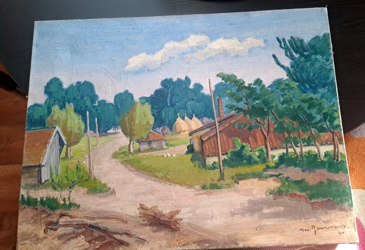 Tableau signé Maurice Journaux.  Huile  sur toile XXème