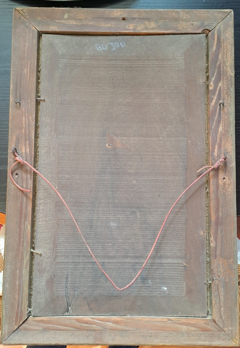Tableau huile sur bois Emile Bujon XIXème .-photo-2