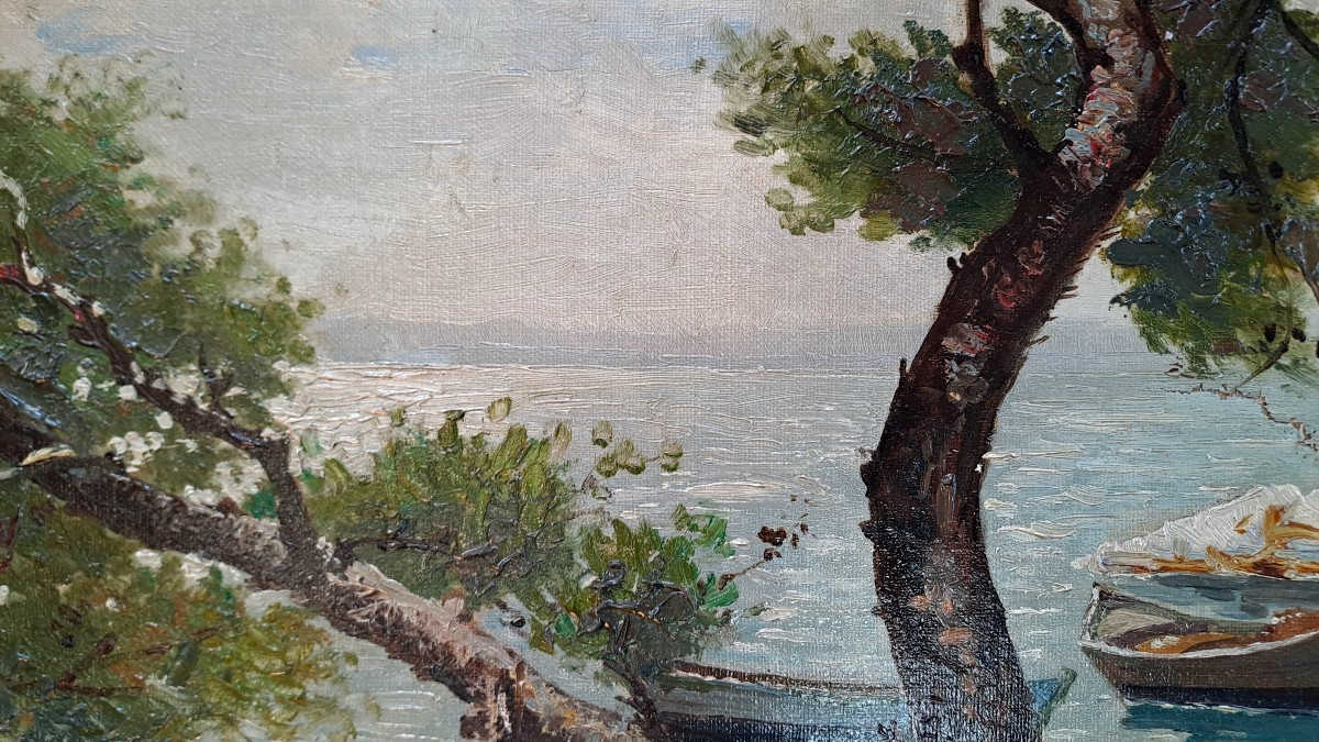 Tableau bord de mer signé Jean Baptiste Conio-photo-2