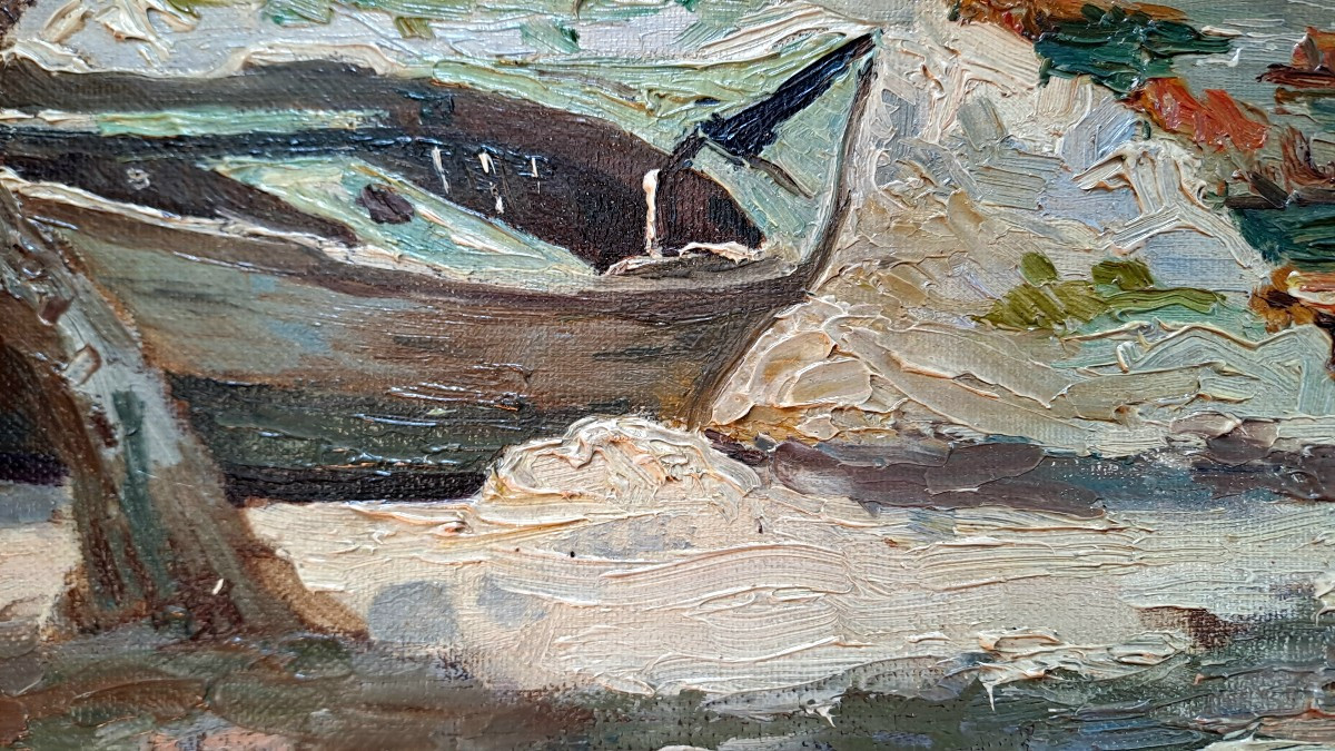 Tableau bord de mer signé Jean Baptiste Conio-photo-3