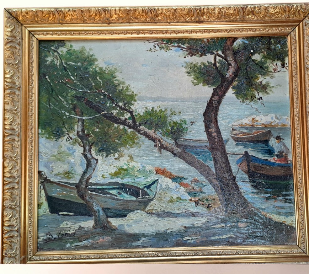 Tableau bord de mer signé Jean Baptiste Conio