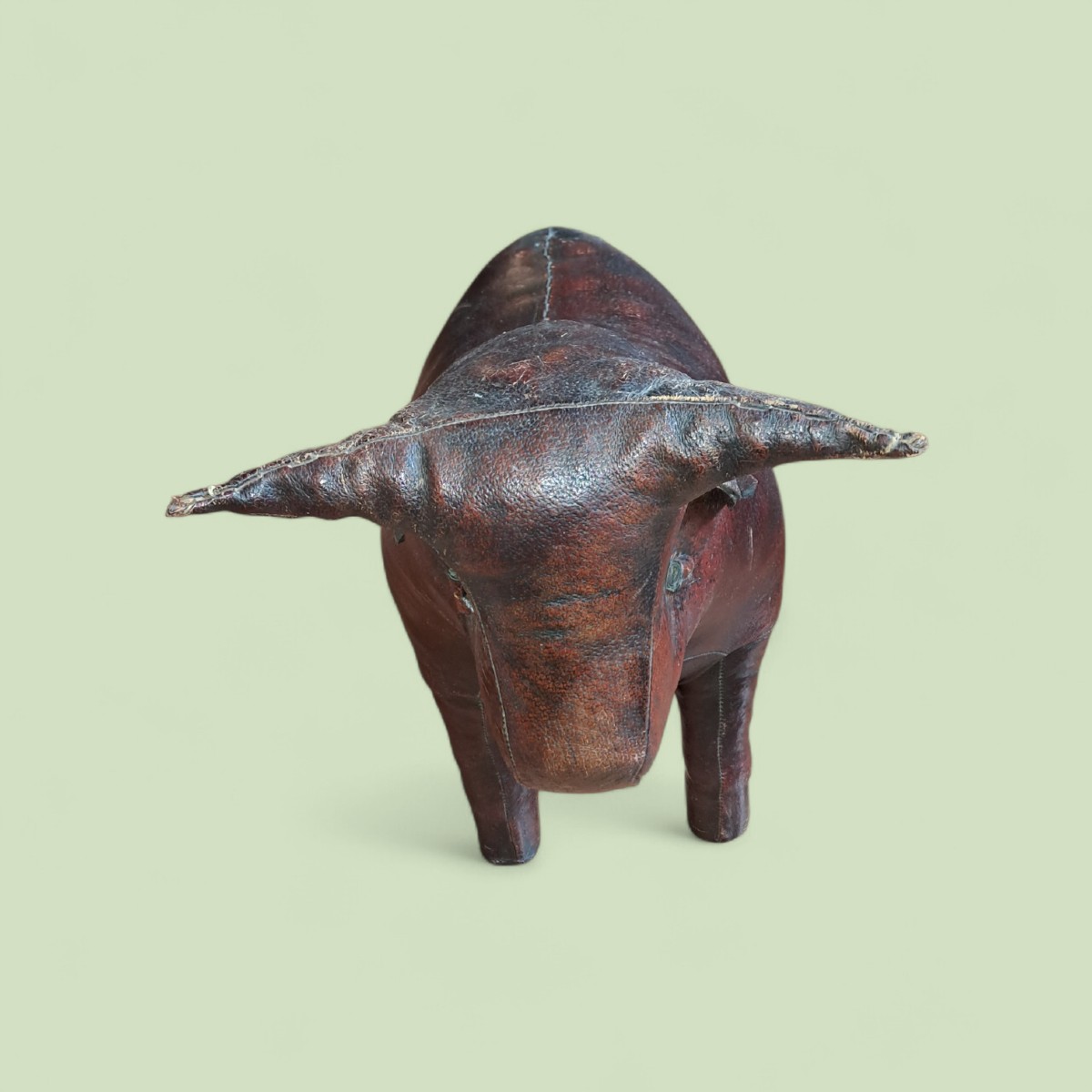 Leather Bull By Dimitri Omersa, 20th Century.-photo-3