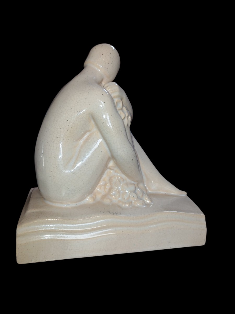 Art Deco Ceramic Bather.-photo-4