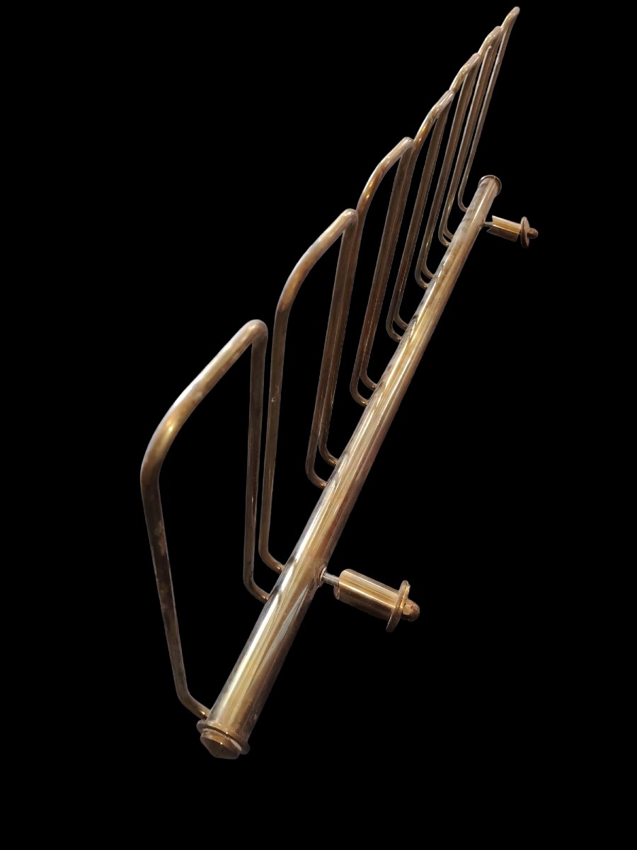  Ensemble de trois  porte verre de bar ancien en laiton -photo-2