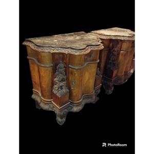 Pair Of Enitian Bedside Tables In Perfect Condition