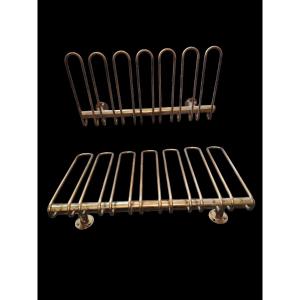  Ensemble de trois  porte verre de bar ancien en laiton 