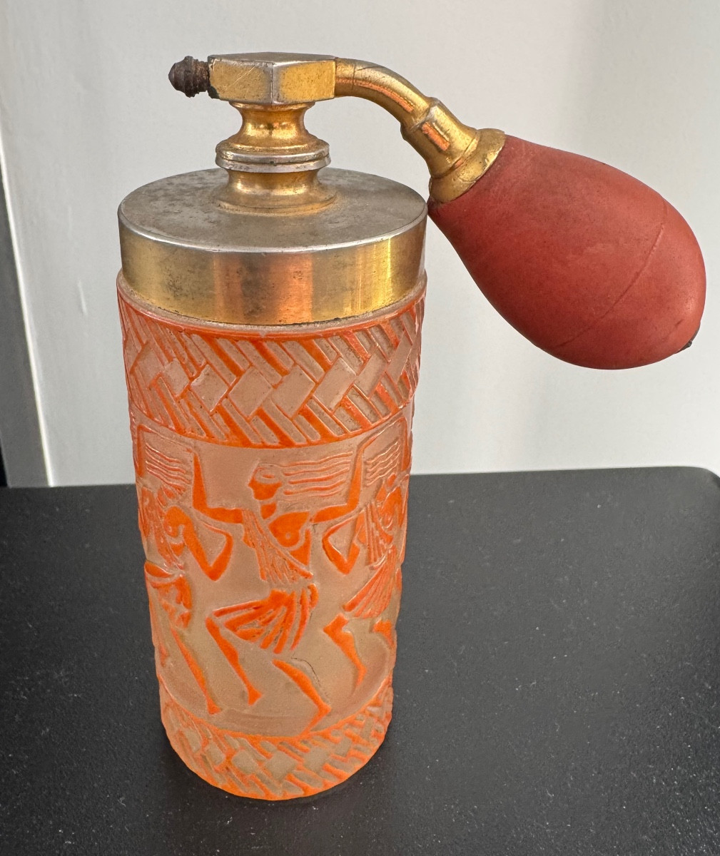 Rene Lalique “egyptian Dancers” Spray Bottle