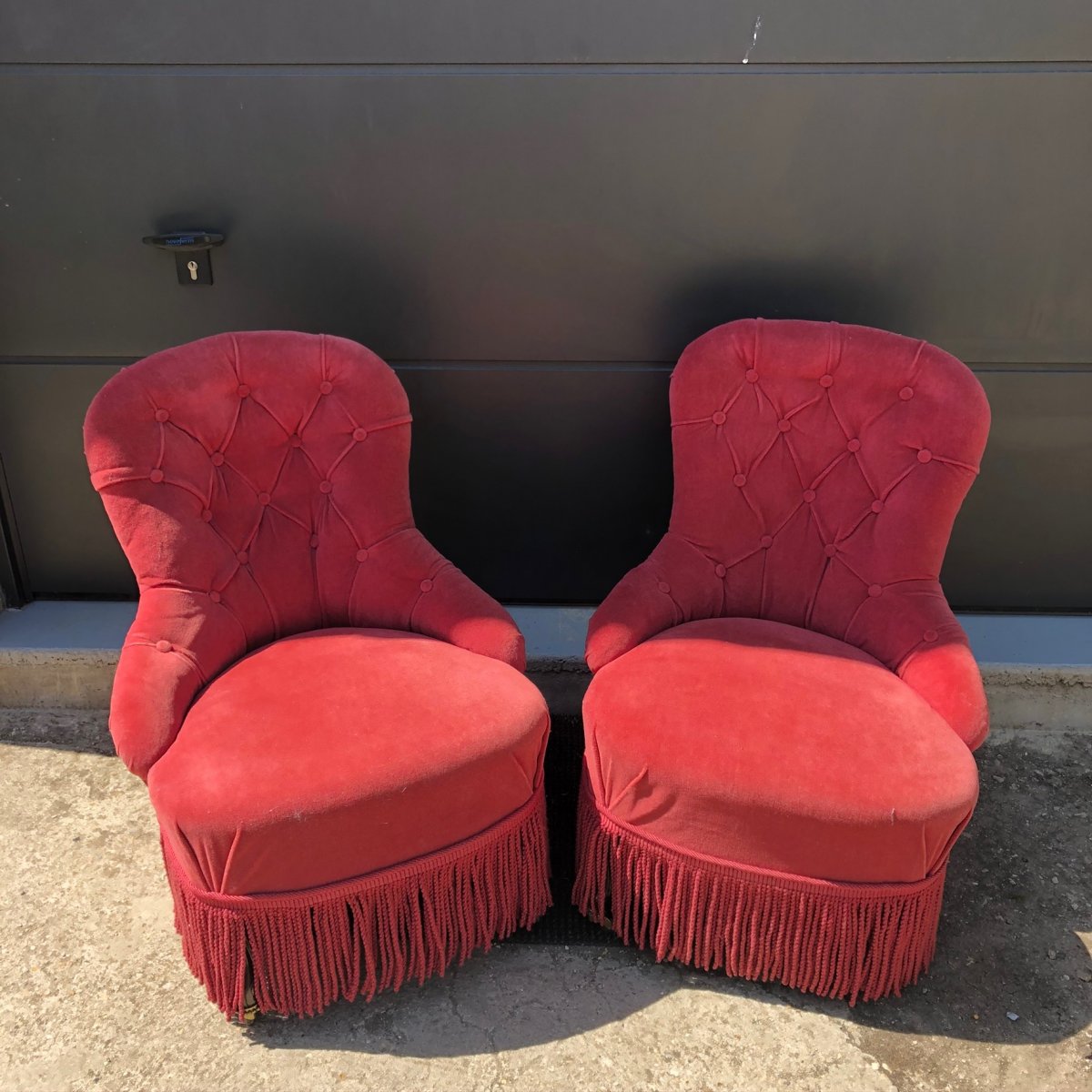 Paire De Chauffeuses Napoléon III 